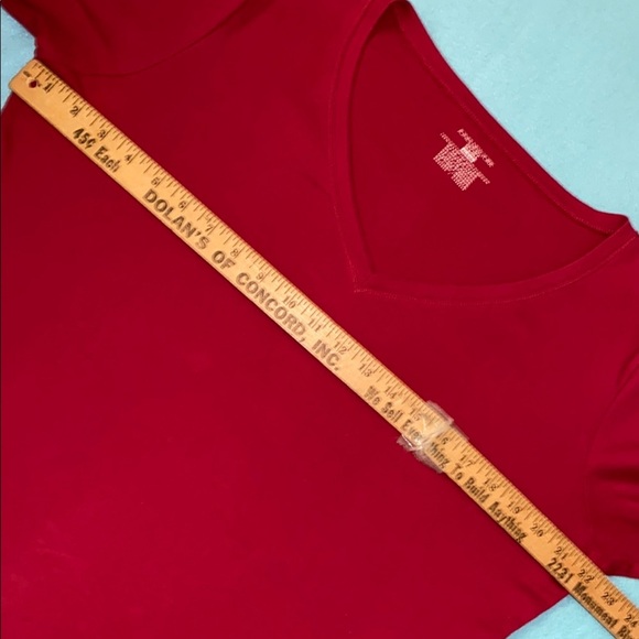 JONES NEW YORK SPORT v neck short sleeve top burgundy stretchy soft NEW size XL - Picture 5 of 7